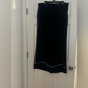 Wide leg navy blue with white trim pants